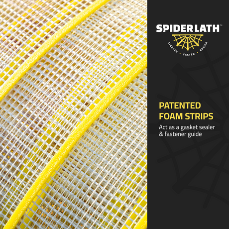 Self Furring Roll Fiberglass Lath 3.4 Metal Lath Alternative for Stucco, Stone & Masonry