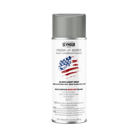 Fresh-N-Quick Multi-Purpose Spray Enamel - Case of 6 11-77 Seymour GLOSS LIGHT GRAY