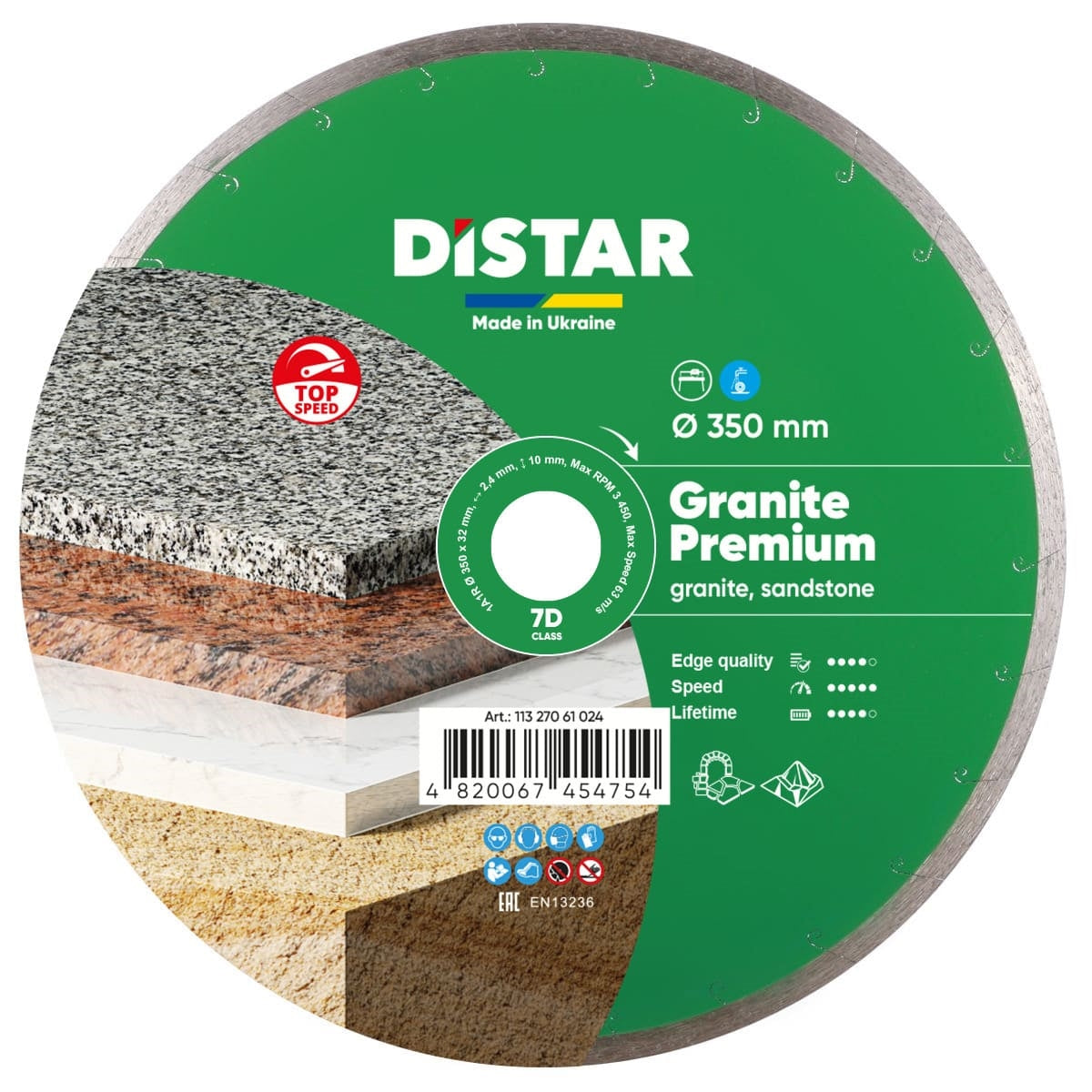 Diamond Cutting Blade 1A1R Granite Premium 14" Distar