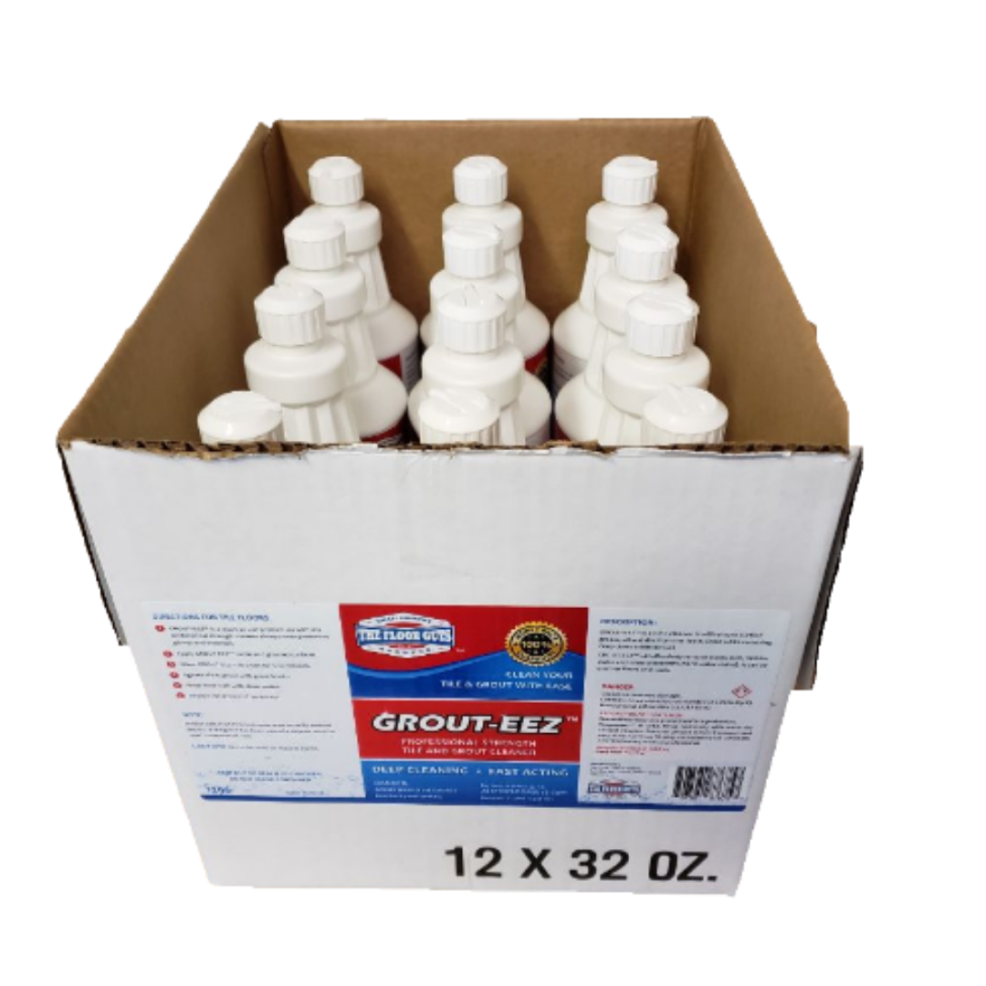 12 Quart Bottles Of Grout-eez With 2 Grout Brushes Clean-eez
