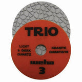 Weha Trio 3 Step Diamond Polishing Pads Wet Dry for Granite Marble & Quartz 13343 Weha Step3