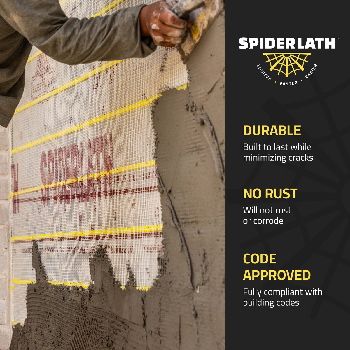 Self Furring Roll Fiberglass Lath 3.4 Metal Lath Alternative for Stucco, Stone & Masonry