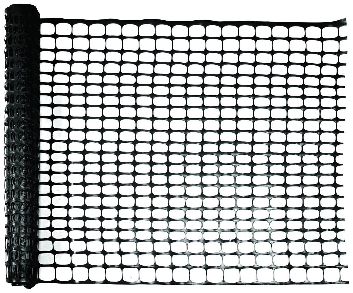 Heavy Duty Warning Barrier Fence 14993-91-48 Mutual Industries Black 4' x 100' - 100 Rolls