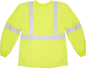ANSI Class 3 Long Sleeve Lime Tee Shirt (12 Count) Mutual Industries