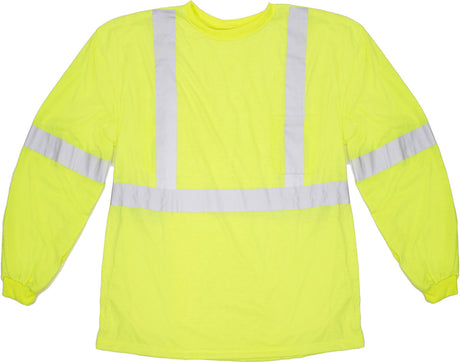 ANSI Class 3 Long Sleeve Lime Tee Shirt (12 Count) Mutual Industries
