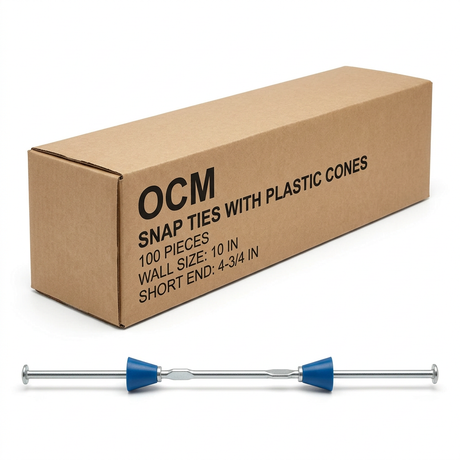 Snap Ties with Plastic Cones (100 Pieces) STSEC-10 OCM Short End (4-3/4") 10"