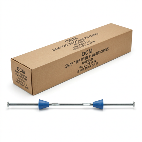 Snap Ties with Plastic Cones (100 Pieces) STSEC-18 OCM Short End (4-3/4") 18"
