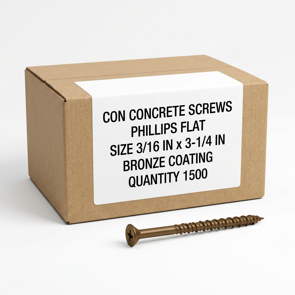 CON CONCRETE SCREWS - PHILLIPS FLAT ( BRONZE & WHITE COATING)