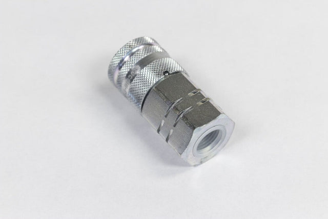 224020 COUPLER, FEMALE FLAT FACE 1/2" body 5/8" ORING #10 Blue Diamond Attachments