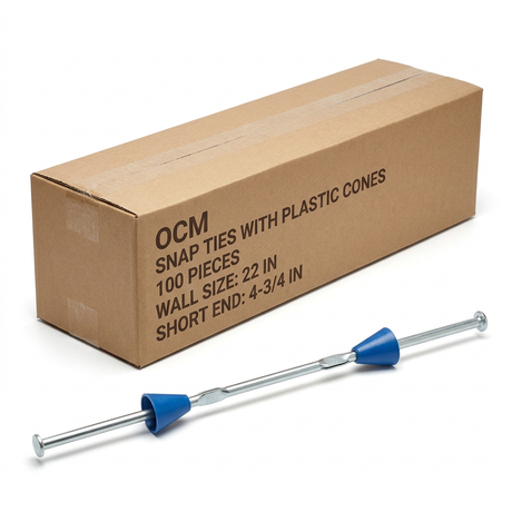 Snap Ties with Plastic Cones (100 Pieces) STSEC-22 OCM Short End (4-3/4") 22"