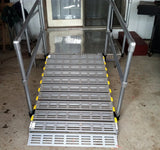 26" Wide Modular Ramp System with Straight End Handrails Roll-A-Ramp