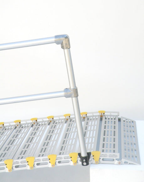 26" Wide Modular Ramp System with Straight End Handrails Roll-A-Ramp