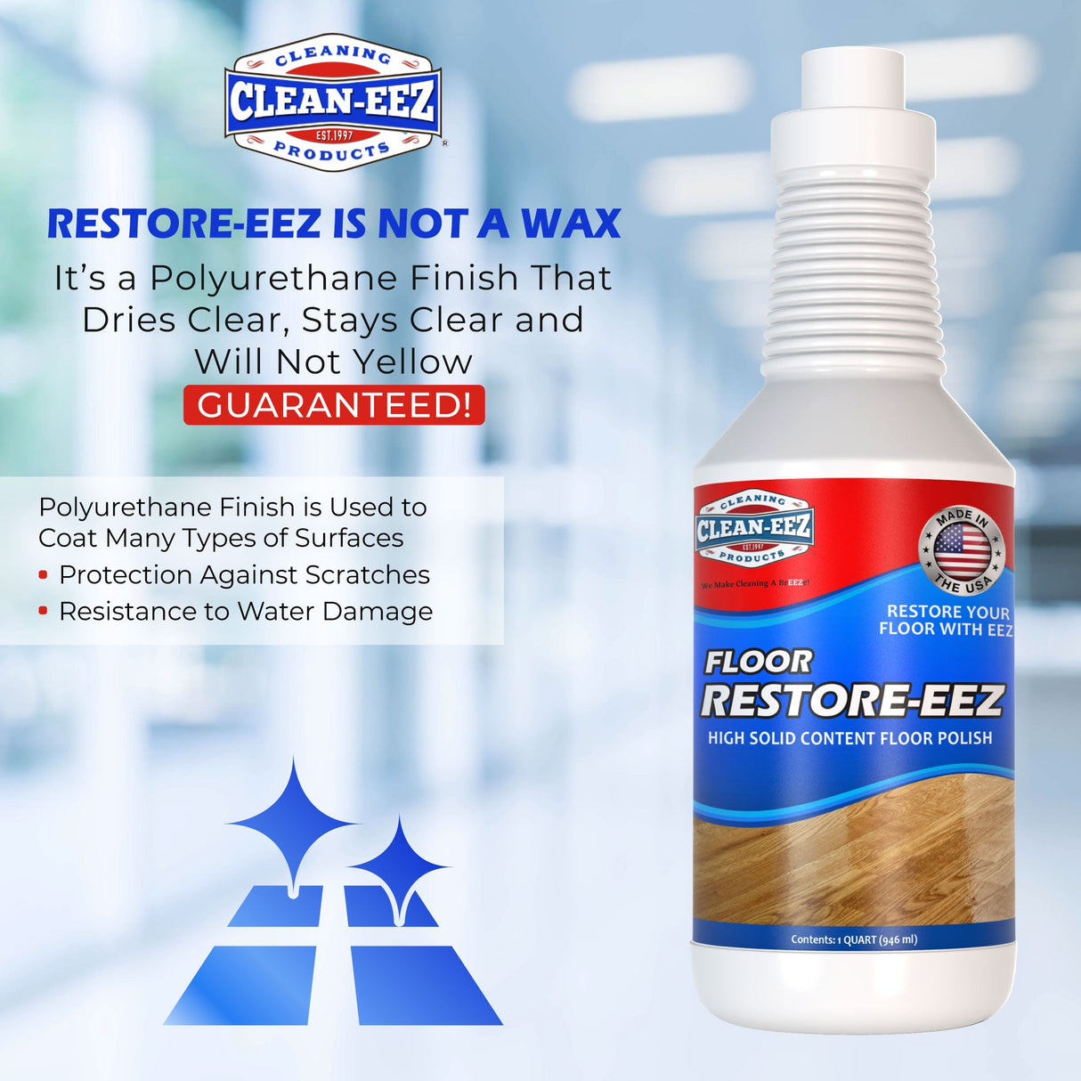 Floor Restorer & Polish W/ Applicator Clean-eez