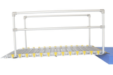 30" Wide Modular Ramp System with Straight End Handrails M30-5-2 Roll-A-Ramp 5' Both Sides