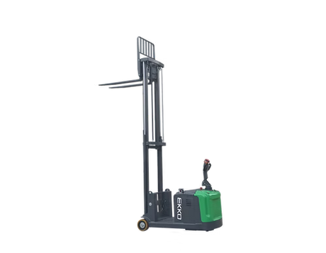 Lithium Counterbalanced Walkie Stacker with Side-Shifting - 3,300 lb Capacity at 189" Lift Height EKKO