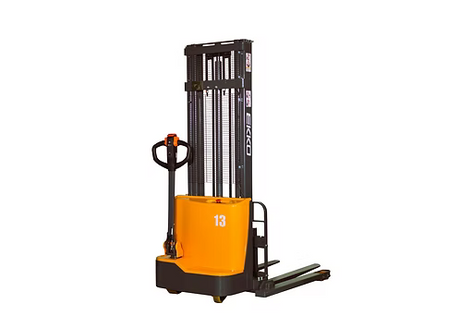 Full Powered Electric Straddle Stacker, Lead Acid with 138" Lift Height EKKO