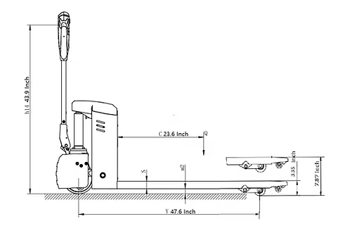 Electric Walkie Pallet Jack with 4,000 lb Capacity EKKO