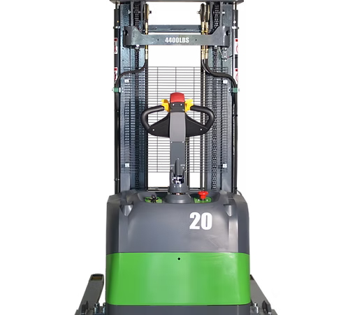 Lithium Electric Straddle Stacker EB20CS with 189" Lift Height and Lithium EKKO