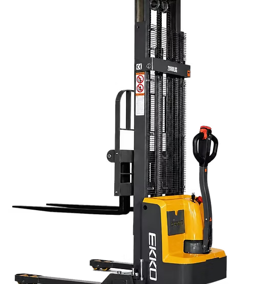 Full Powered Electric Straddle Stacker - 2,800 lb Capacity, 119" Lift Height EKKO