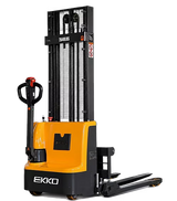 Full Powered Electric Straddle Stacker - 2,640 lb Capacity at 138" Lift Height EKKO