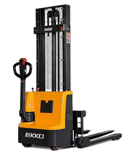 Full Powered Electric Straddle Stacker - 2,640 lb Capacity at 138" Lift Height EKKO
