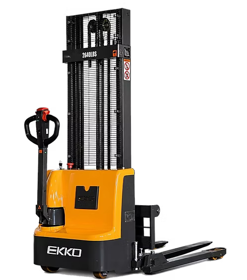 Full Powered Electric Straddle Stacker - DC Motor with 119" Lift EKKO