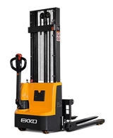 Full Powered Electric Straddle Stacker - German AC Motor with 3,000 lb Capacity at 145.67" Lift Height EKKO