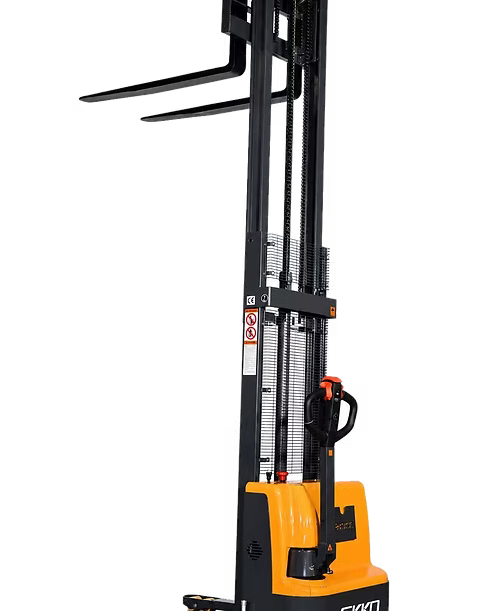 Full Powered Electric Straddle Stacker - German AC Motor with 3,000 lb Capacity at 145.67" Lift Height EKKO