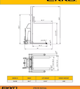 Semi-Electric Straddle Stacker, 3,300 lb Capacity with 119.4" Power Lift EKKO