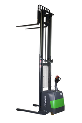 Electric Straddle Stacker EB18C with Lithium Battery and 118" Lift Height EKKO
