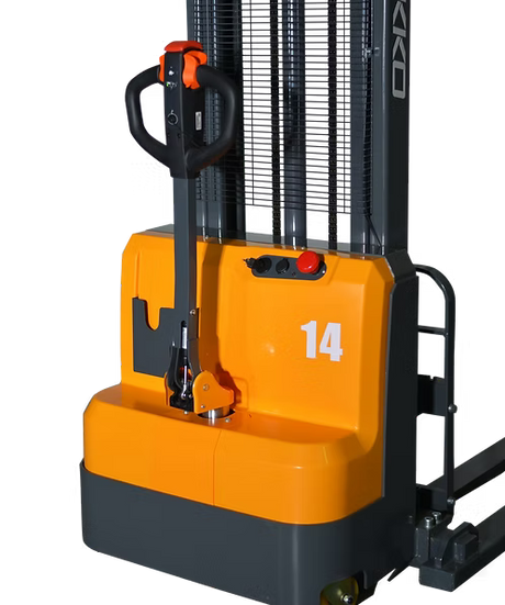 Full Powered Electric Straddle Stacker EB14C-138" Lift Height EKKO