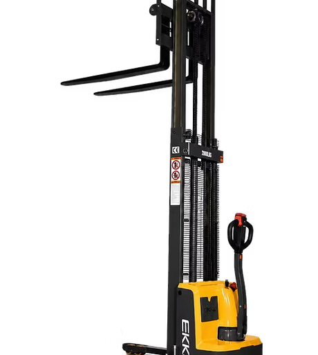 Full Powered Electric Straddle Stacker - 138" Lift Height EKKO