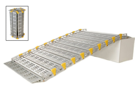 36" Wide Modular Ramp System with Loop End Handrails Roll-A-Ramp