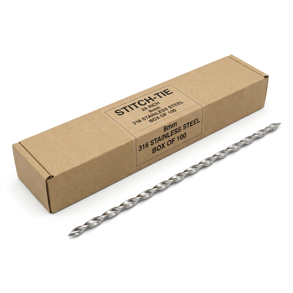 Stitch-Tie Stainless Steel Masonry Pinning Solution - Box of 100 (8mm)
