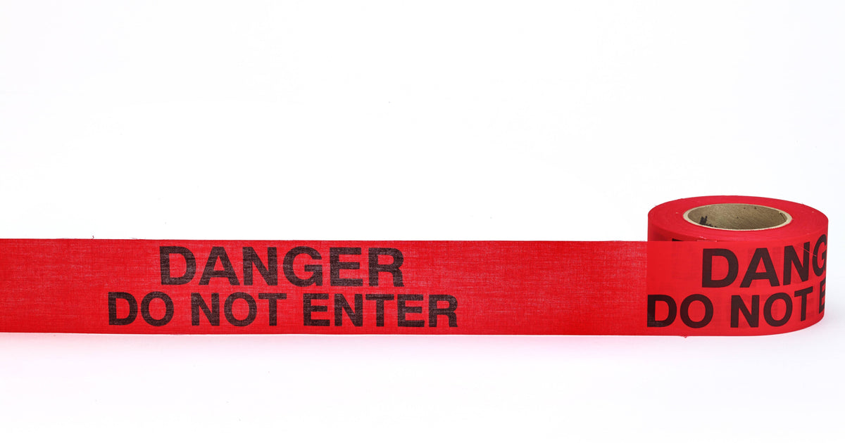 Repulpable Tape 17771-39-2000 Mutual Industries Red Danger Do Not Enter 2' x 45YD - 20 per Order