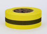 Repulpable Tape 17771-4191-2000 Mutual Industries Yellow/Black Stripe 2' x 45YD - 20 per Order