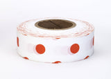 Flagging Tape - Ultra Standard (144 Rolls) 16002-345-1875 Mutual Industries Orange/White Dot