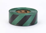 Flagging Tape - Ultra Standard (144 Rolls) 16002-3291-1875 Mutual Industries Green/Black Stripe