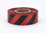 Flagging Tape - Ultra Standard (144 Rolls) 16002-7991-1875 Mutual Industries Red/Black Stripe