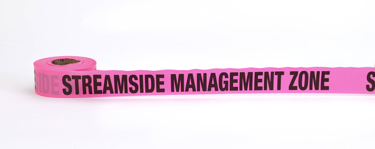 Flagging Tape - Printed (108 Rolls) 16003-475-0 Mutual Industries Glo Pink Streamside Mgmt Zone