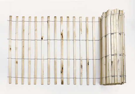 Natural Wood Snow/Sand Fence - 9 Rolls of 4' X 50' Mutual Industries
