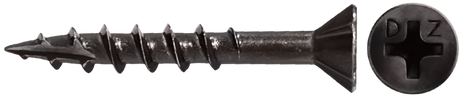 LOK WOOD SCREWS- PHILLIPS FLAT WITH NIBS COARSE TYPE 17 (LUBRICIZED) Daggerz