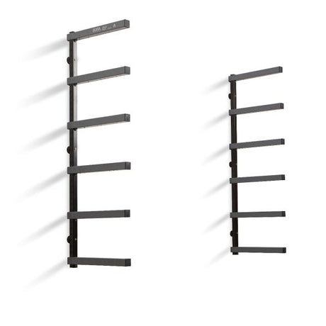 6-Level Lumber Storage Rack – Black and Gray Bora