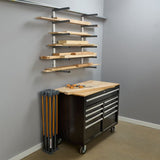 6-Level Lumber Storage Rack – White and Gray Bora