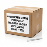 CON CONCRETE SCREWS - PHILLIPS FLAT ( BRONZE & WHITE COATING)