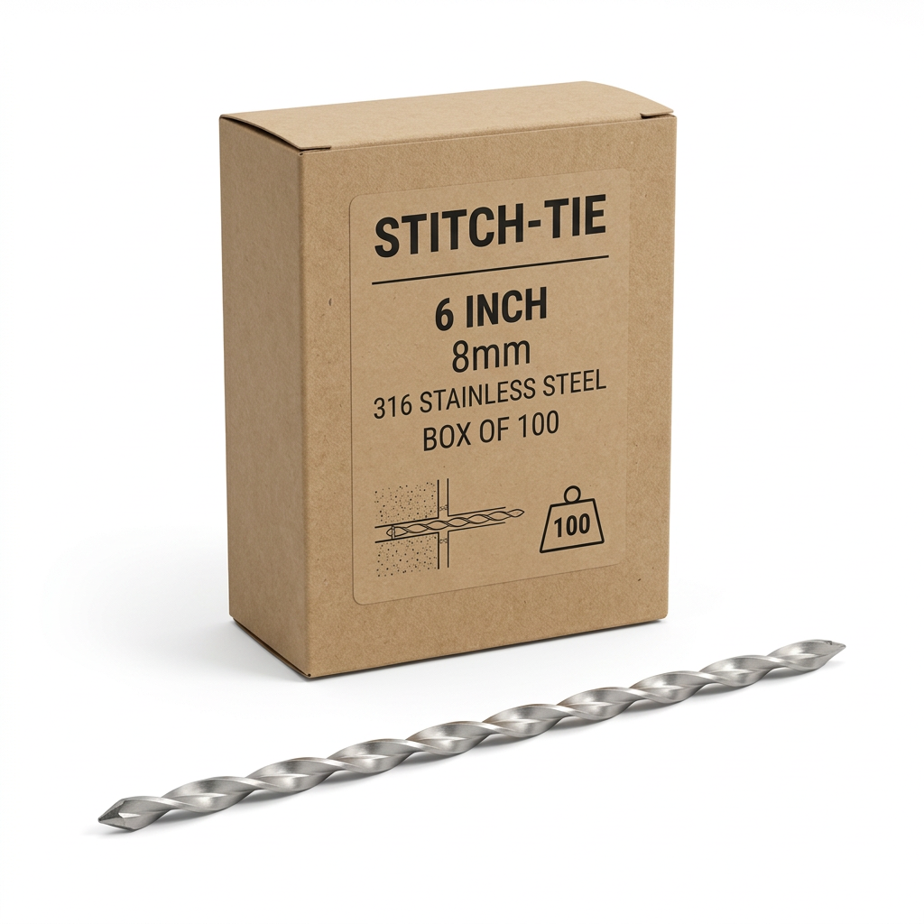 Stitch-Tie Stainless Steel Masonry Pinning Solution - Box of 100 (8mm)