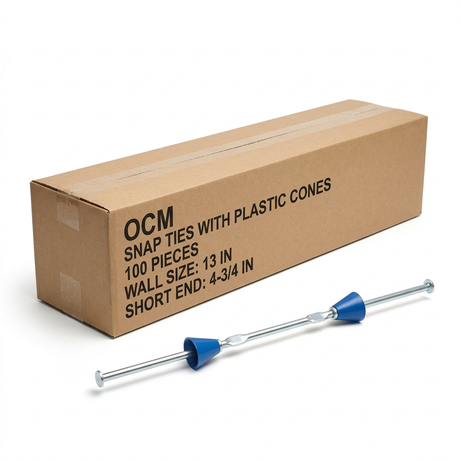 Snap Ties with Plastic Cones (100 Pieces) STSEC-13 OCM Short End (4-3/4") 13"