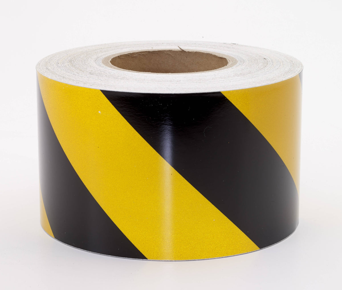Reflective Hazard Stripe Tape 17798-9141-4000 Mutual Industries Black/Yellow 4" x 50YD