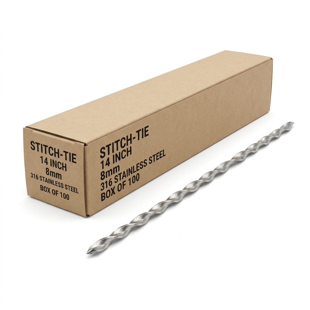 Stitch-Tie Stainless Steel Masonry Pinning Solution - Box of 100 (8mm)