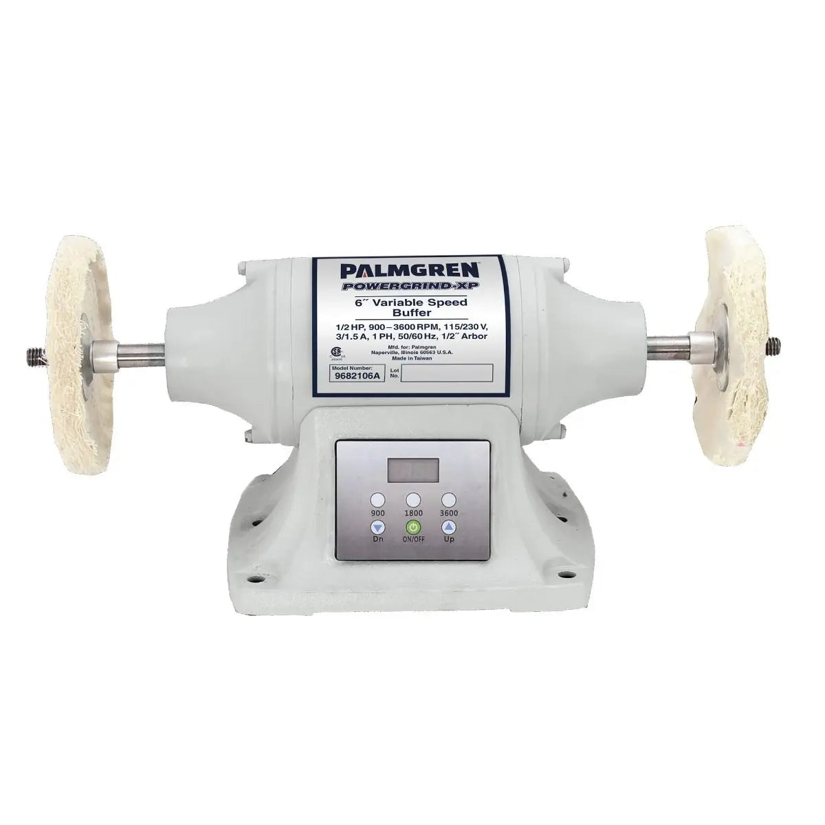 6" Variable Speed 3/4HP 115/240V Bench Buffer Palmgren